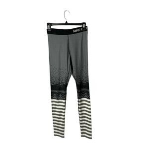 NIKE WOMENS‎ PRO COMBAT HYPERWARM ENGINEERED PRINT BLACK TIGHTS 622289 medium